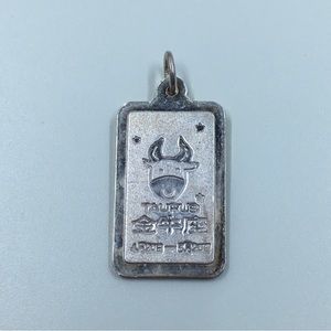 Sterling Taurus Bull Pendant